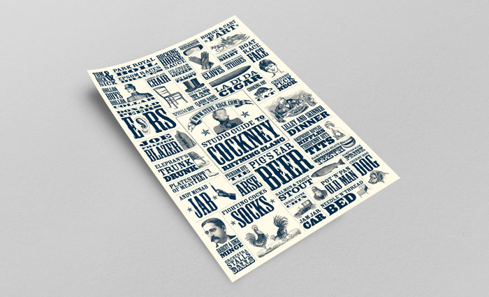 Cockney Rhyming Slang Poster - Steve Edge Design