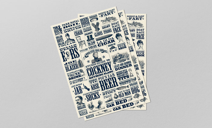 Cockney Rhyming Slang Poster - Steve Edge Design